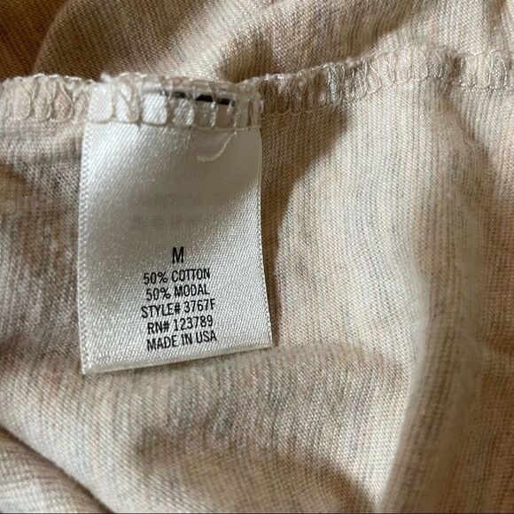 Harper Heritage Oatmeal cream top with tie front in M - Picture 5 of 10